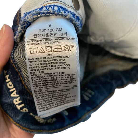 GAP Medium Wash Straight Leg Blue Jeans Size 6 - Picture 5 of 6